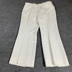 VTG Patriot Pants Mens 38x29 White Straight Leg US Navy USN Military Uniform 60s
